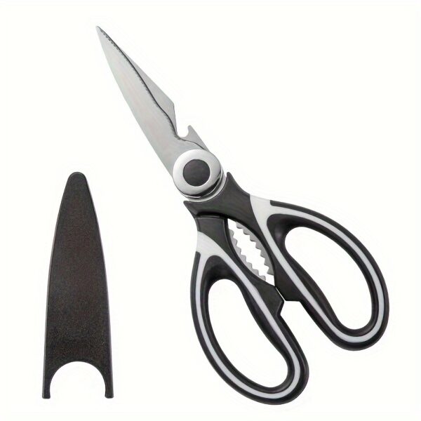 1pc, Kitchen Scissors, Poultry Shears, Kitchen Shears, Kitchen Fish Bone Scissors, Multifunctional Stainless Steel Chicken Bone Scissors For Duck Fish, Food Scissors, Kitchen Meat Scissors, Nut Opener, Bottle Opener, Kitchen Accessories - Image 7