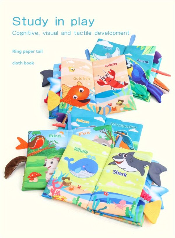 Baby Books -Baby Toys Gifts Touch Feel First Cloth Crinkle Soft Books Infant Tummy Time ToysLearning Sensory Baby Toys Stroller Toys Christmas Halloween Thanksgiving Gifts - Image 13