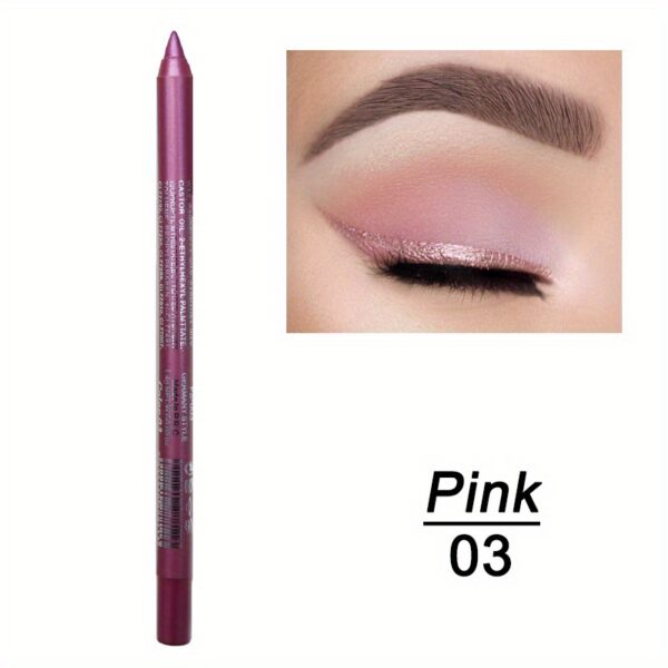 14-Color Colourful Eyeliner Pen, High Pigmented Pearly Glitter Shimmer Metallic Finish, Smokey Punk Gothic Style Eyeliner, Long Lasting Waterproof Eyeliner Stick For Music Festival - Image 7