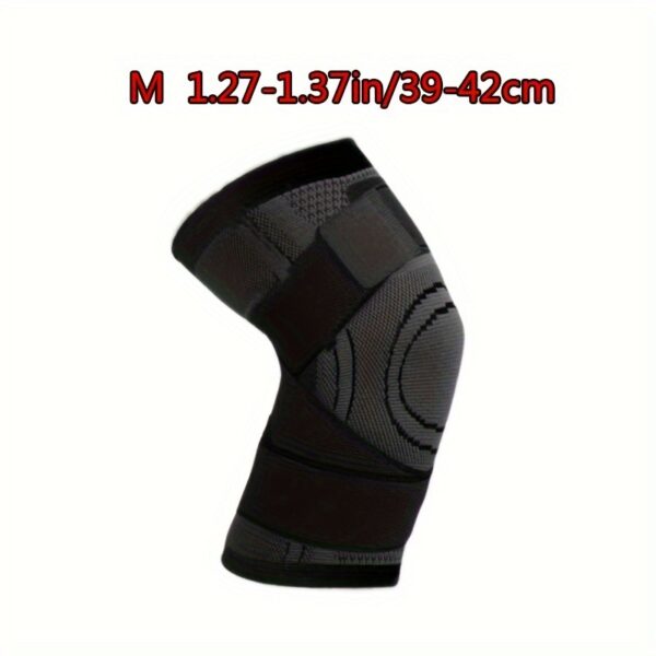 1pc protective sports knee pads, double strap large size design, Light Beige friendly quick drying elastic knitted fabric, running, mountaineering, basketball protection, sports protection preferred, necessary for sports fitness, daily use - Image 3