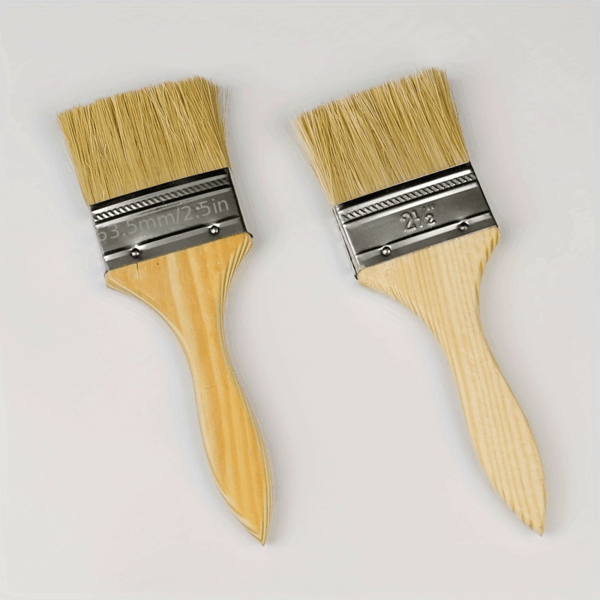 1/2pcs Thickened Wooden Handle Paint Brush, 1 Inch, 1.5 Inch, 2 Inch, 2.5 Inch, 3 Inch, 4 Inch, Wooden Handle Brush, Barbecue Brush, Various Bristles Brush, Paint Brush, Industrial Brush, Paint Brush, Soft Bristles Brush, BBQ Brush, Cleaning Brush - Image 28