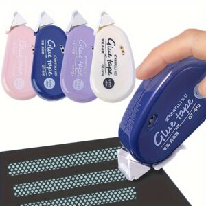 Easy Peel Double-Sided Adhesive CURLING TAPE - 236.22" x 0.236" Roller Tape in Pink, Purple, Blue - Ideal for Scrapbooking, Collage, Photo Albums, School, Office & Packaging Needs