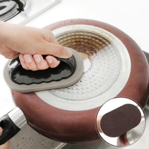 [Magic Sponge Brush] 1pc/2pcs/5pcs Multifunctional Magic Sponge Brush | Kitchen Cleaning Brush, Pan Pot Grinder Knife Melamine Sponge Clean Strong Decontamination Brushes Descaling
