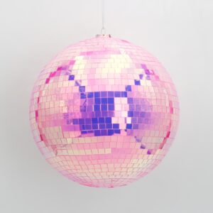 Pink Spherical Disco Balls - Handmade Vintage Mirror Balls for Home & Party Decoration, Best for Christmas Tree, New Year, Best for Christmas, 19.68 cm Glitter Disco Ball Decoration - Perfect for parties, weddings celebrations without power