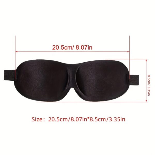 3D Stereoscopic Sleep Eye Mask, Sleep Magic Memory Sponge Black Shading Breathable Eye Protection Travel Essentials - Image 7