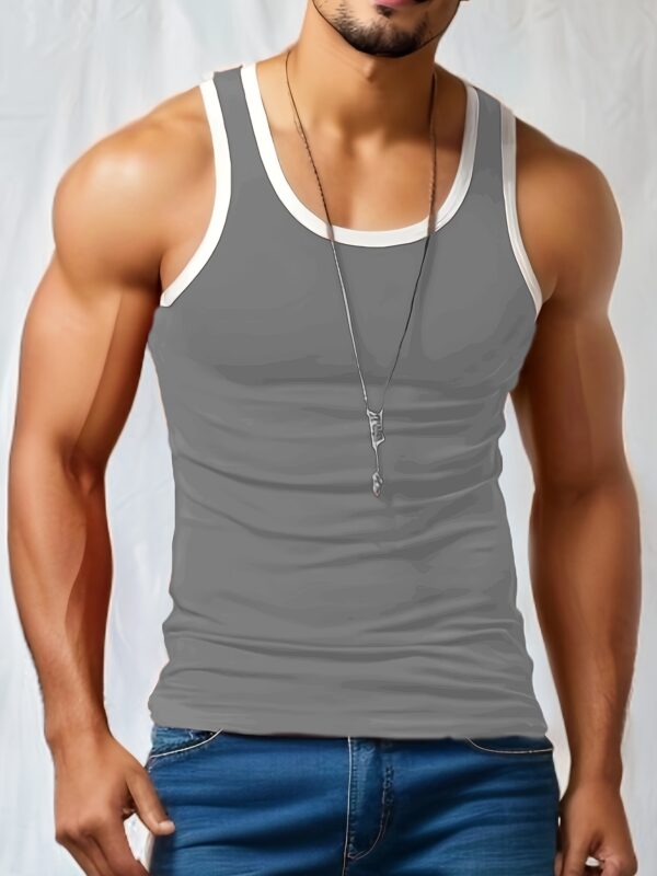 Men's Training Tank Top, Casual Comfy Vest For Summer, Men's Clothing Top Sleeveless Shirt For Gym Workout - Image 4