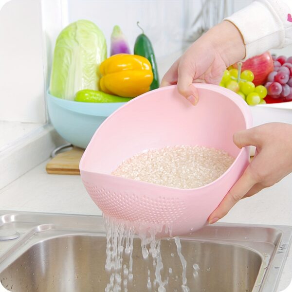 1pc/2pcs/3pcs Multi-Functional Kitchen Washing Basket Basin - Drain Water, Wash Rice, Perfect For Cleaning Vegetables And Fruits, And More With Convenient Features - Ideal For Various Uses And Users, Kitchen Accessories - Image 14