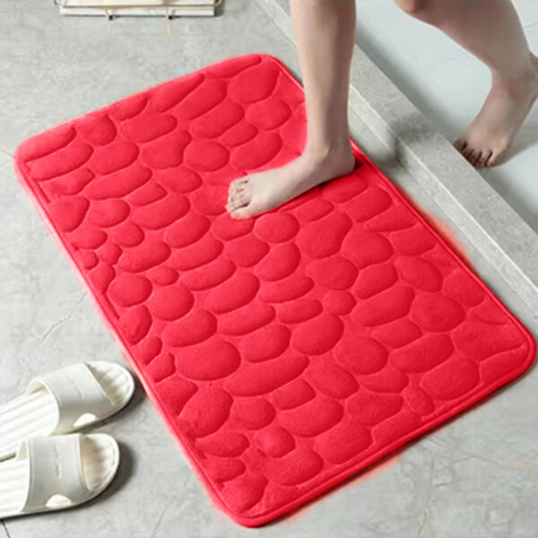 1pc Soft and Comfortable Memory Foam Bath Rug with Cobblestone Embossment - Rapid Water Absorbent and Washable - Non-Slip - Perfect for Shower Room and Bathroom Accessories, Bathroom decorations, kitchen Area Rugs, bedrooom, Bathroom Accessories - Image 19