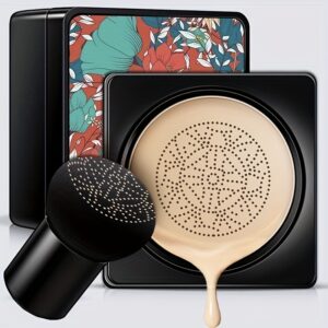 Mushroom Head Foundation BB Cream - Full Coverage, Long-Lasting Moisturizing Concealer for All Skin Types, Natural Nude Finish with Floral Packaging, Longlasting Foundation | Artistic Packaging | Vibrant Design