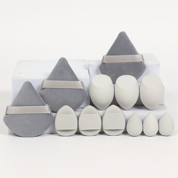 12pcs All-Purpose Makeup Sponge Set, Consisting of 3 Loose Powder Puffs, 3 Mini Air Cushion Puffs, 3 Beauty Eggs And 3 Mini Beauty Eggs. Foundation Blending Beauty Sponges, Liquid, Cream And Powder Flawless, Latex-Free Wet And Dry Foundation Makeup Cream, - Image 21