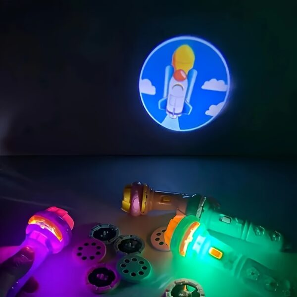 A Flashlight Projector with 32 Patterns, Featuring Fun Designs of Dinosaurs, Animals, And Ocean Themes, Along with Various Fruits And Numbers, Making It an Educational Toy for Bedtime. - Image 22