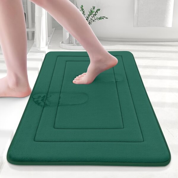 1pc Vintage-Inspired Memory Foam Bath Mat - Non-Slip, Absorbent, Cushioned Floor Mat for Kitchen, Bathroom, Bedroom, Laundry Room - Rectangular Polyester Blend Area Rug with Geometric Pattern, Perfect Gift for Women, Mom, Daughter, Bathroom Mat | Vintagei - Image 20