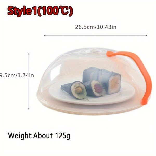 1pc Food Cover, Microwave Oven Heating Cover, Screen Protector For Food For Hot Dishes, Oil Proof Splash Proof Cover, Fresh-keeping Cover, Kitchen Supplies - Image 5