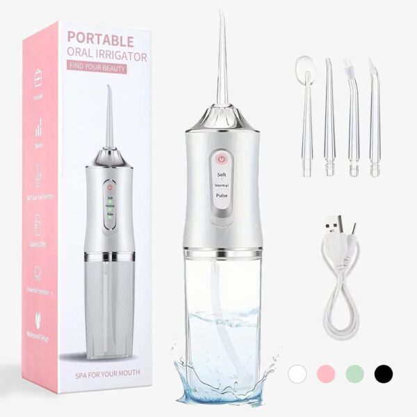 Cordless Electric Water Flosser Set with 4 Jet Tips - 360° Rotatable Nozzle, USB Charging, Lithium Battery, Ideal for Daily Teeth Care & Gum Cleaning for Men and Women, Perfect Holiday Gift, Dental Flosse - Image 4
