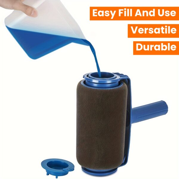 16.91oz Refillable Paint Roller Brush with Internal Storage - Durable Plastic Construction - Easy Fill and Use for Wall Painting, Touch Up, Art, Craft & Home Improvement - Image 13