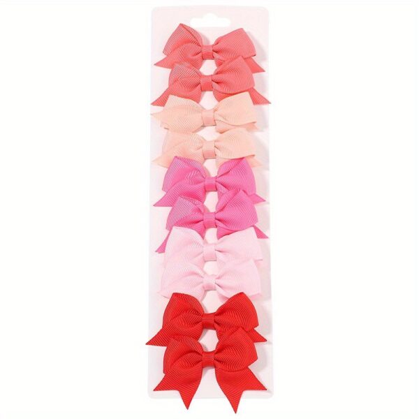 [10pcs Baby Bow Clips] 10pcs Adorable Baby Girls Bow Hair Clips | Perfect For Stylish Headwear, Ideal Choice For Gifts - Image 16
