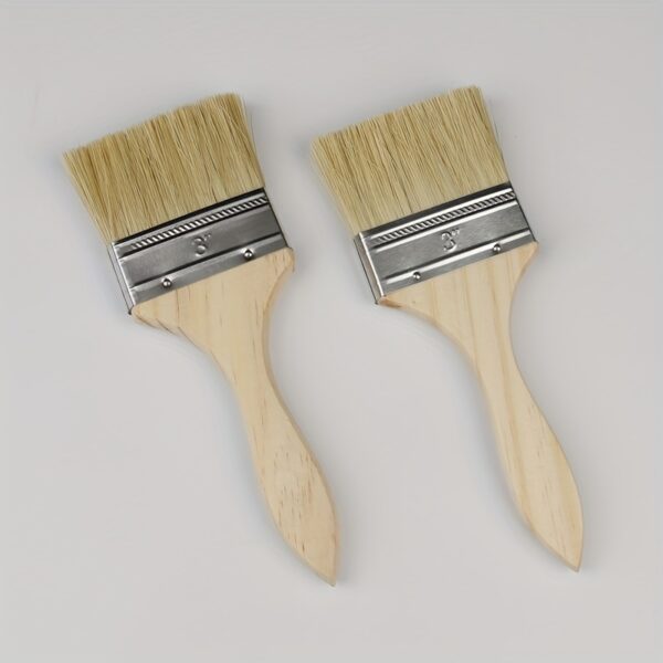 1/2pcs Thickened Wooden Handle Paint Brush, 1 Inch, 1.5 Inch, 2 Inch, 2.5 Inch, 3 Inch, 4 Inch, Wooden Handle Brush, Barbecue Brush, Various Bristles Brush, Paint Brush, Industrial Brush, Paint Brush, Soft Bristles Brush, BBQ Brush, Cleaning Brush - Image 17