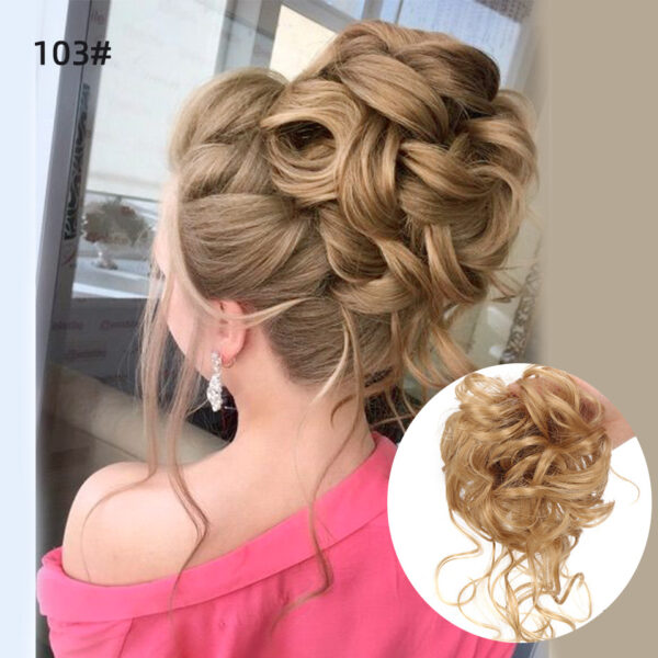Add Volume and Style with Synthetic Messy Curly Hair Bun Chignon Scrunchy Hair Band! Hair Accessories Halloween Christmas - Image 23