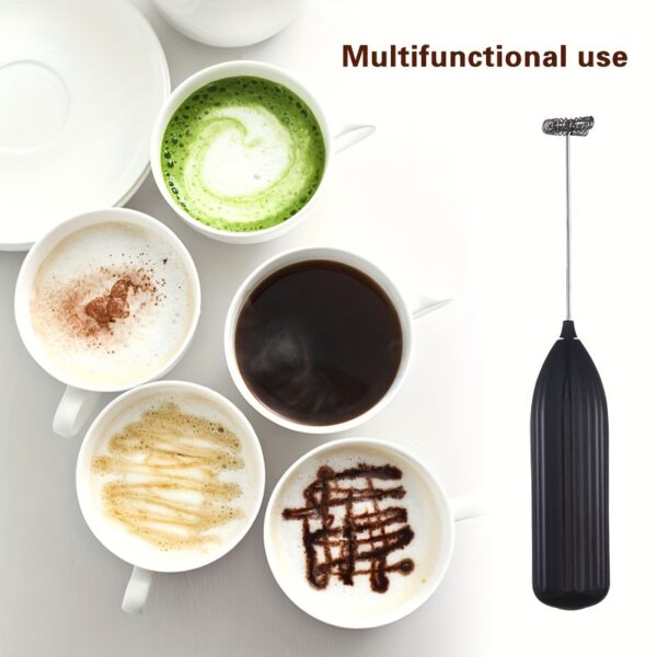 1pc LALAYUAN Electric Milk Frother - Mini Handheld Whisk, Battery Operated (Not Included), Ideal for Coffee, Lattes, Cappuccino, and Chocolate Drinks, Portable Foam Maker, Perfect Christmas Gift, Coffee Drink Maker | Modern Kitchen Accessory | Durable Sta - Image 3