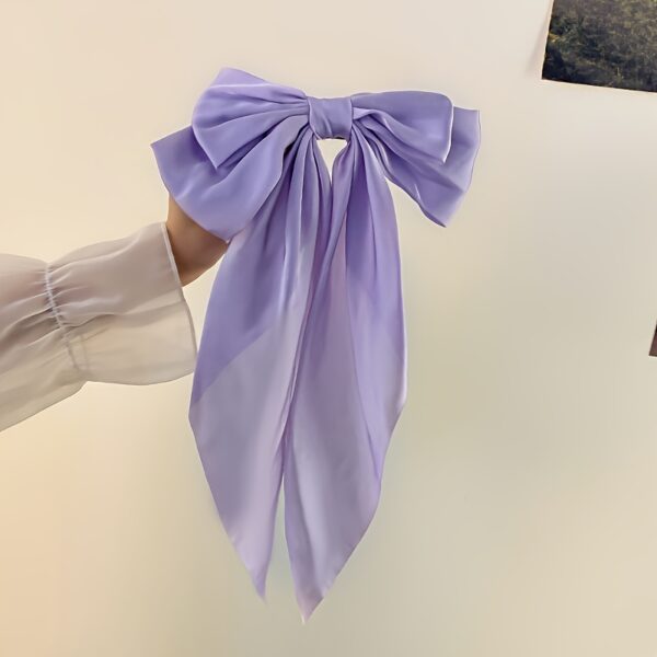 Korean Style Fashion Large Red Bow Knot Fabric Hair Clip Women Long Ribbon Butterfly Hair Clip - Image 19