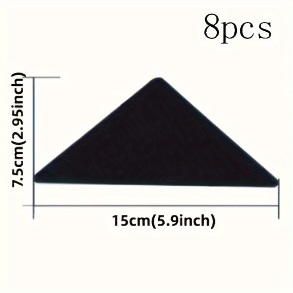 4/8pcs High-Quality Anti-Slip & Anti-Drilling Carpet Stickers for Living Room, Dining Room, Bathroom, Ceramic Tiles & Wooden Floors - Prevent Carpet Movement & Rolling - Novelty Plastic PE Material - Image 16