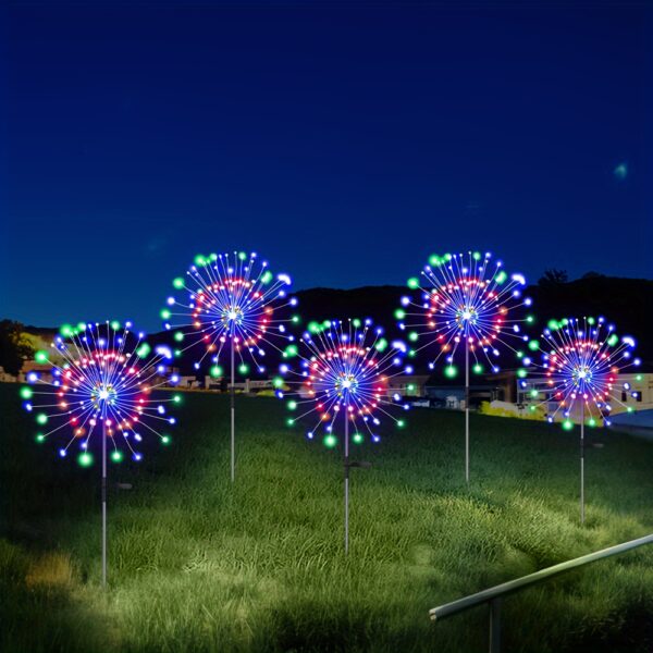 8 Lighting Modes Outdoor Solar LED Smart Lights, Solar Festival Viewing Decorative Lights for Garden Pathway and Patio Villa Illumination - Image 13