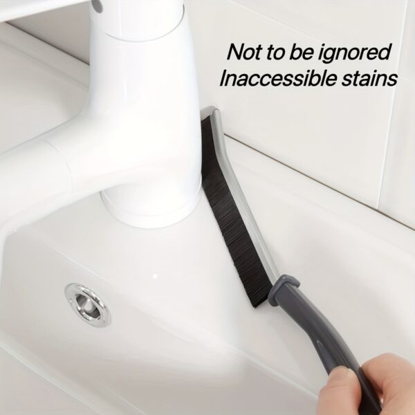 1pc Bathroom Crevice Brush, Toilet Kitchen Tile Corner Cleaning Brush, Multifunctional Window Seam Groove Dust Brush, Hard Bristle Brush, Household Cleaning Tools
