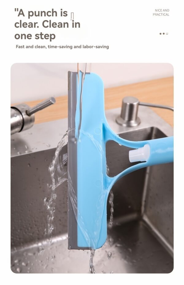 Efficient 3-in-1 Multi-Functional Glass Cleaning Tool - Polypropylene (PP) Plastic Sprinkler for Bathroom, Kitchen, Living Room, Bedroom, Toilet - Mirror and Window Scraper - Image 25