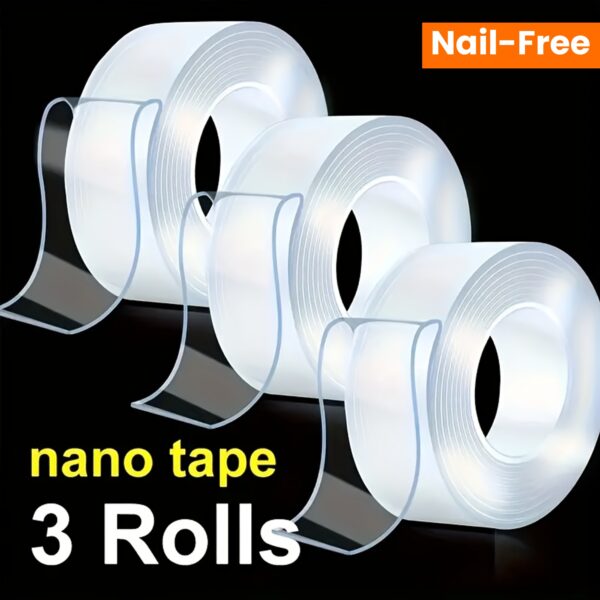 Nano Double-sided Adhesive High Viscosity Powerful Traceless Wall Thickening Glue Photo Frame Hook Nail-free - Reusable, Traceless and Washable - Suitable for Home, Office and Car - Image 14