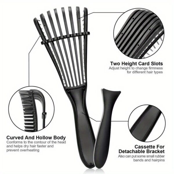 YAOWITHSU Anti-Tangle Hair Brush - 8-Claw Detangling Comb for Wet or Dry Hair, Scalp Massage, Durable Plastic Bristles & ABS Handle - Image 18