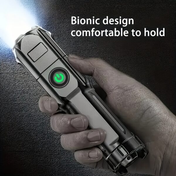 1pc Powerful Zoomable Flashlight, Outdoor Multi-functional Portable Home Small Flashlight, Telescopic Zoom Light - Image 10