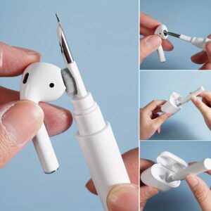 Earbuds Cleaning Brush for Air-pods, Air-pods Pro 1 2, Portable 3in 1 Wireless Earphone Case Cleaning Tools Kit Cleaning Brush