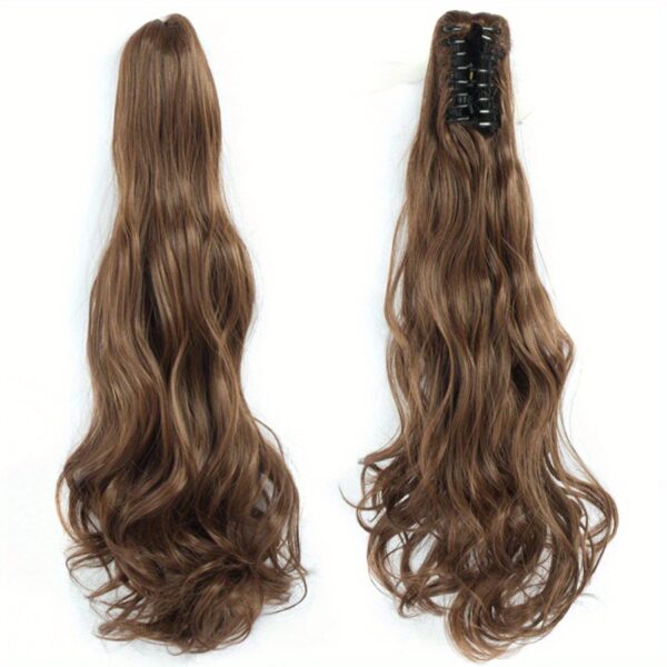 Long Wavy Ponytail Extensions - 55.88 cm Claw Clip In Synthetic Hair Piece For Women - Add Volume And Style To Your Hair Halloween Christmas - Image 9