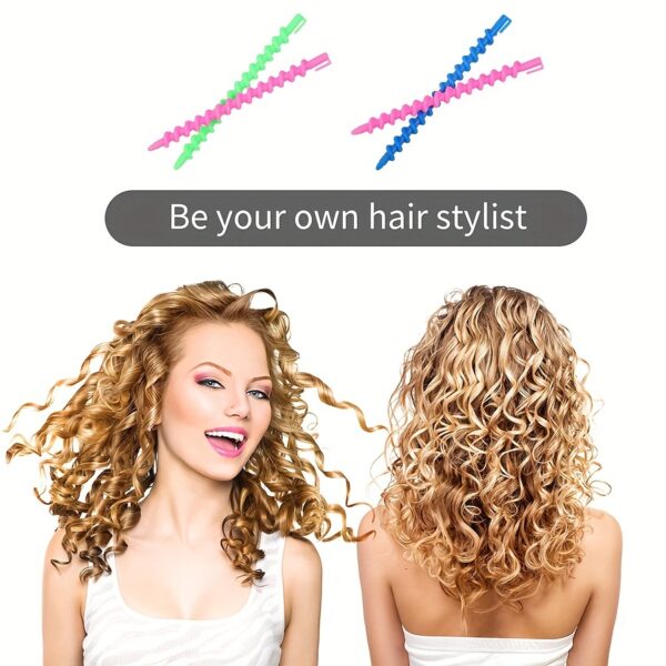 20pcs Hair Curler Set Spiral Hair Perm Rods DIY Plastic Barber Hairdressing Styling Curling Perm Rods - Image 4