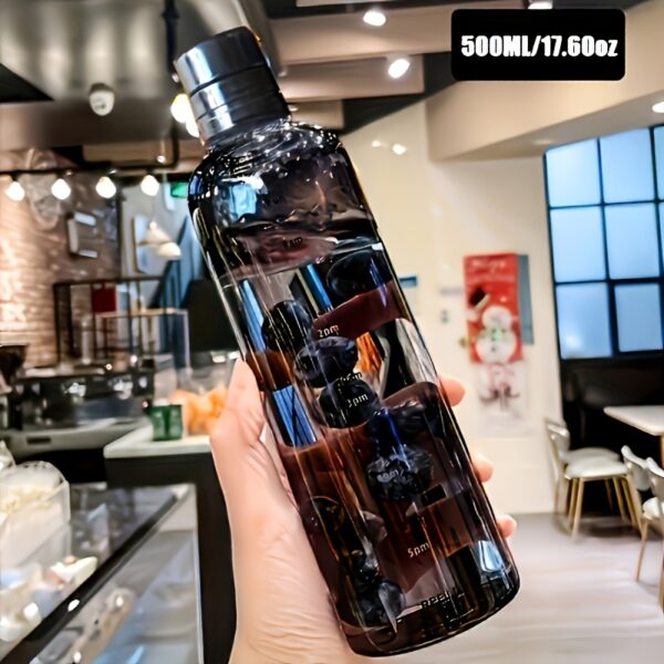 Leak-Proof & Shatterproof Large Capacity Water Bottle with Time Marker, PPSU Scale Cup, Lid & Straw - Perfect for Iced Coffee & Beverages, BPA-Free Plastic - Image 7