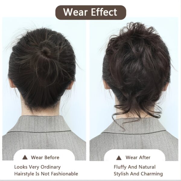 Add Volume and Style with Synthetic Messy Curly Hair Bun Chignon Scrunchy Hair Band! Hair Accessories Halloween Christmas - Image 12
