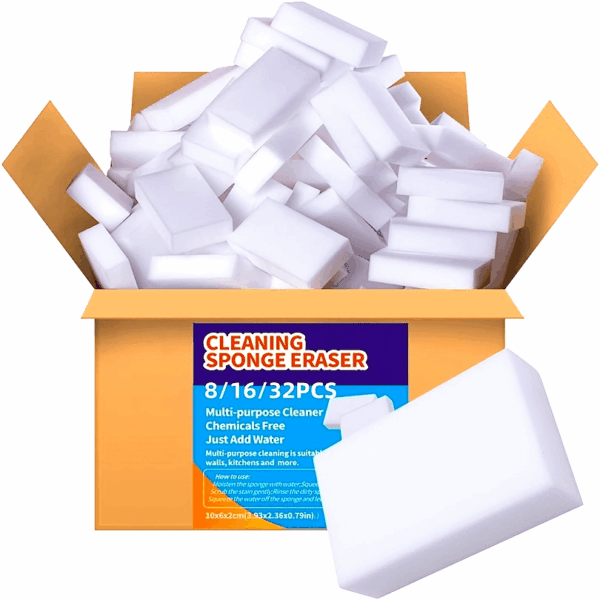 [Magic Sponge Eraser] 8/16/32pcs Magic Sponge Eraser Foam | Multifunctional Household Cleaning Pads for Furniture, Bathroom, Bathtub, Sink, Floor, Baseboard, Wall, Kitchen Dishwashing - Image 15