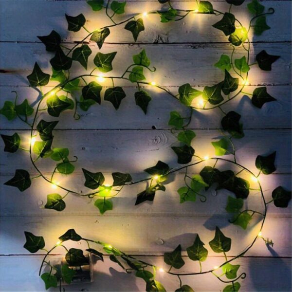 5M Artificial Leaf Flower Fairy String Lights Garland Battery Powered LED Copper Wire Lights For Garden Decor Home Decor Living Room, Halloween, Christmas, Wedding Decor, Desk Accessories, For Travel, Camping, Party, Perfect Gift For Birthday Christmas. - Image 11