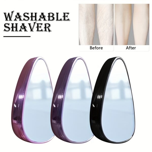 Waterproof Nano Hair Eraser for Men & Women - Scent-Free, Reusable & Washable, Painless Exfoliator for Smooth Skin on Back, Arms, Legs & Bikini Area, Portable Epilator with Purple Handle - Image 5