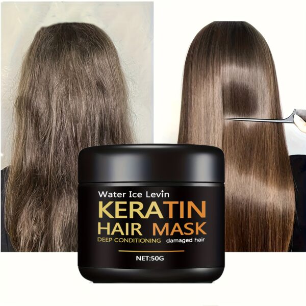 Keratin Hair Mask, Moisturizing Hair Mask For Damaged Dry Hair, Healthy Hair Penetrates Root To Tip