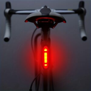 USB Rechargeable LED Bike Tail Light - 4 Flashing Modes For Safety And Visibility - Mountain And Road Bicycle Taillight For Riding And Cycling