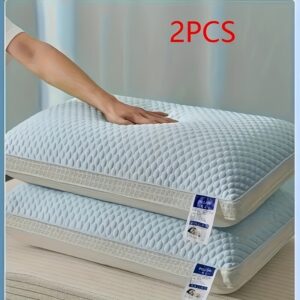 2pcs Cooling Breathable Tofu Pillows - Relax & Neck Support, Easy Sleep Comfort for Home, Bedroom, Hotel - Perfect Holiday Gift, Christmas present