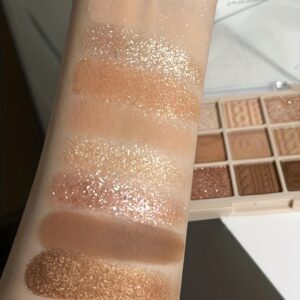 9 Color Eyeshadow Palette, Matte And Shimmer Glitter Brown Eyeshadows Powder, Long Lasting Blendable Eyeshadow Cosmetics