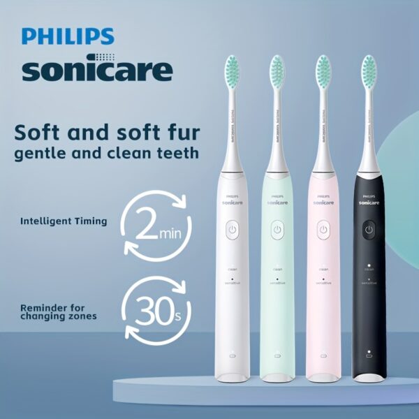 Philips Sonicare 2100 Series HX2421 Electric Toothbrush USB Charging Base Full Body Waterproof Sonic Vibration Full Automatic Soft Bristle Small Feather Brush Two Modes 30,000 Brush Head Movements/Minute