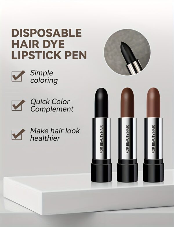 Disposable Hair Dye Pen, Temporary Hair Color Stick, Long-lasting Coverage Of White Grey Hair, Hair Color Touch-Up Stick - Image 12