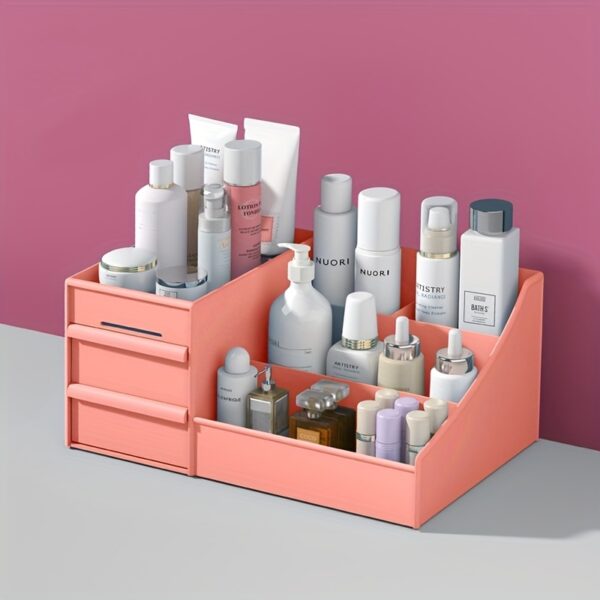 Makeup Organizer for Vanity Large Capacity Desk Storage with Drawers  Holder for Cosmetics, Skincare, Eyeshadow, Lotions, Lipstick, Nail Polish and Jewelry in Bathroom Bedroom Countertop - Image 8