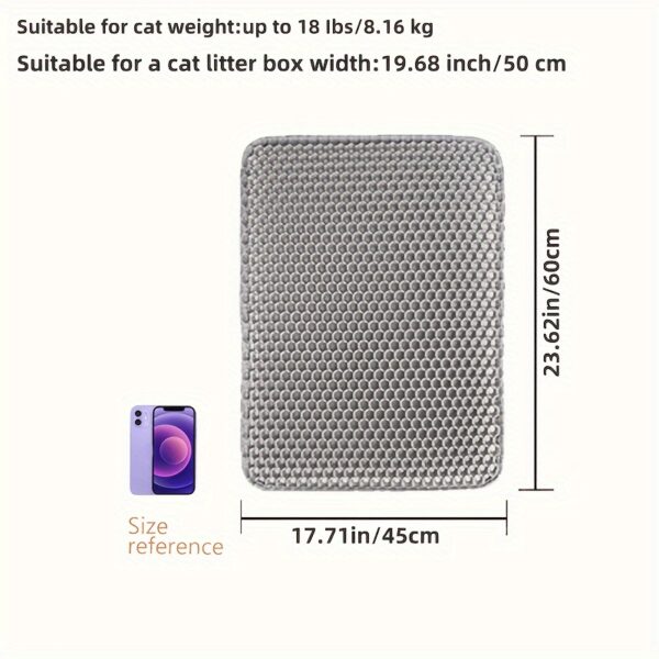 Honeycomb Double Layer Cat Litter Trapping Mat, Non-slip Washable Cat Cleaning Mat For Pet Toilet Kennel Litter Box - Image 15