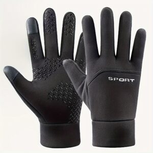 Plus Velvet Autumn and Winter Outdoor Gloves, Men's Warm Cold Safeguard Sports Riding Ski Touch Screen Gloves