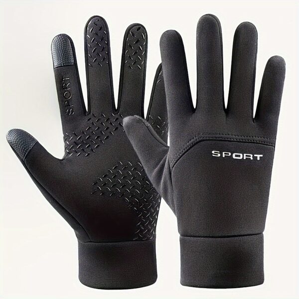 Plus Velvet Autumn and Winter Outdoor Gloves, Men's Warm Cold Safeguard Sports Riding Ski Touch Screen Gloves