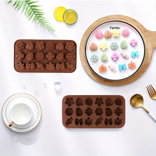 BPA-Free 18-Cavity Silicone Mold - Flower Shaped Chocolate Mold for DIY Candy & Baking - Perfect for Weddings, Holidays & Parties - Image 5